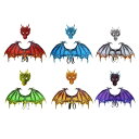 ドラゴンコスチューム恐竜マスク羽セット大人用ハロウィンコスプレ衣装ドラゴン羽ドレスアップ小道具カーニバルパーティーギフト