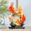 中国の魚像新年プレゼント樹脂彫刻家の家の入り口のための彫刻