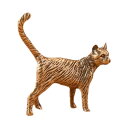 ペットキャットメタルスタチュエットクリエイティブキッテンオーナメントコンパクトミニロングテール猫
