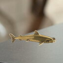 真鍮製のサメの彫刻銅製の海の動物の置物リビングルーム用