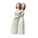 姉妹の置物.デスクオーナメント.2人の女の子の像