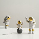 3ピース/個宇宙飛行士の置物の像宇宙飛行士の彫刻の装飾本棚の棚のデスクトップのための現代美術の抽象的な子供の誕生日プレゼント
