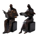 フィギュアアートフィギュアブックエンド樹脂モダンな装飾的な抽象的なアート彫刻棚のための収集可能なリビングルームオフィス