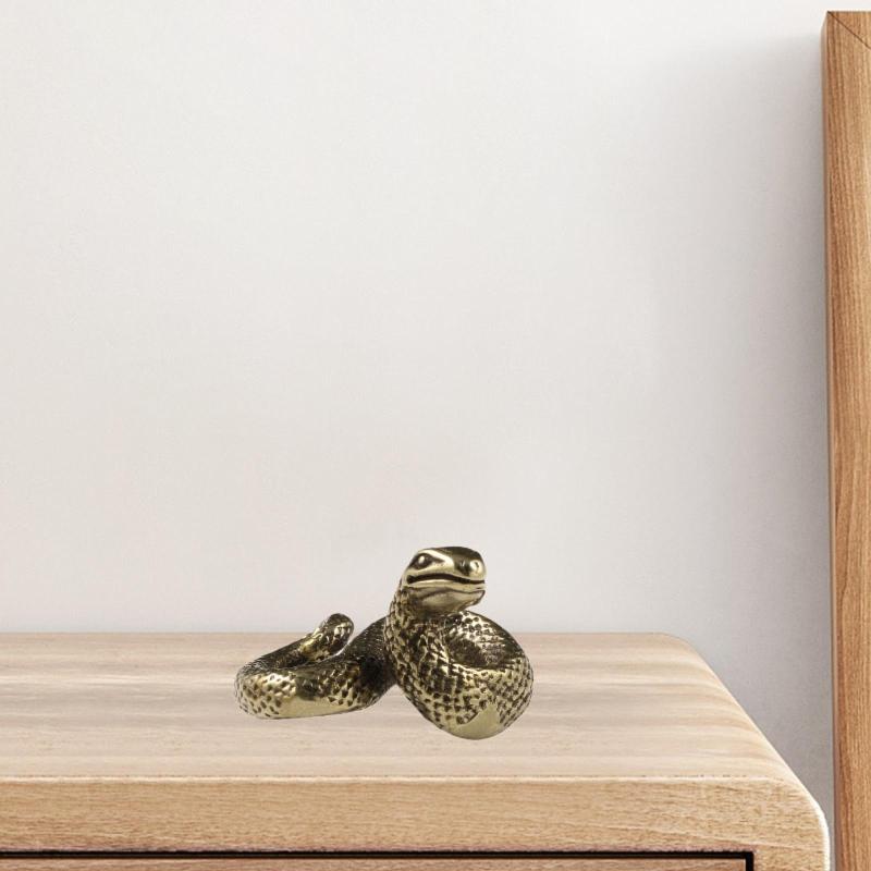 ティーペットコレクティブルクラフトティー愛好家のためのヘビ像本棚ホームオフィス