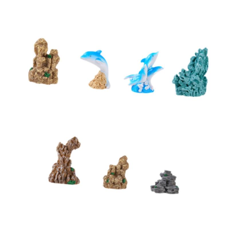 7ピース 水槽装飾 釣りカート バルコニーポーチ用装飾