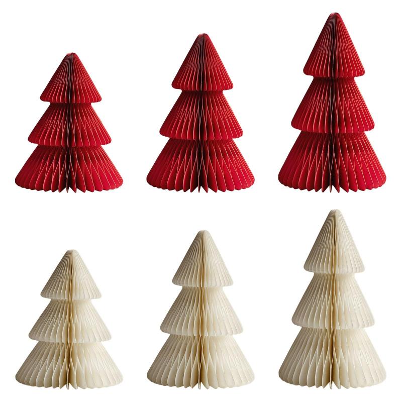 紙製クリスマスツリー装飾オーナメント テーブルセンターピース コレクター向け工芸品 クリスマスツリ..