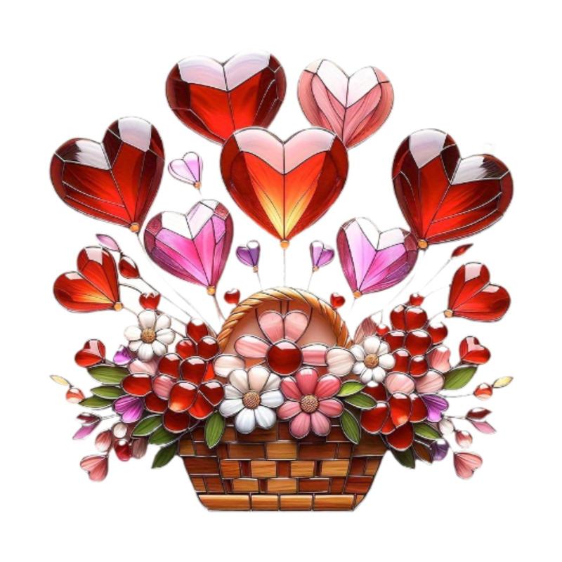 リビングルームとギフト用のハートフラワーパターンを備えた母の日のための2Dアクリル飾り