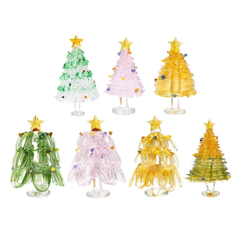クリスマスツリーの置物シャクマスツリー装飾クラフトファインワークマンシップセンターピース彫像棚クリスマスデコレーションホームパーティーオフィス