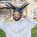 ぬいぐるみバニー耳フードうさぎ耳ヘッド暖かいパーティーコスプレ