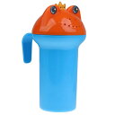 キッズベビーバスリンスシャンプーウォーターボトル簡単洗浄赤ちゃん入浴カップ青|詳細画像