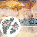 2ピースウェディングアーチフラワーズ人工花農家結婚式の通路