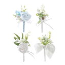 ブートニエールのコサージュブライドメイドの花groommen花嫁の男性のための実用的なエレガントな人工花