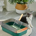 猫用スコップ.金属製の砂ふるい.ペット用ふるい.丈夫な深めの猫用砂.子猫.トカゲ.子犬.ウサギ用