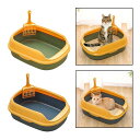 猫のトイスペッドイレトレイパンアンチスプイージークリーン取り外し可能なリムトイレサンドボックスコンテナ便器