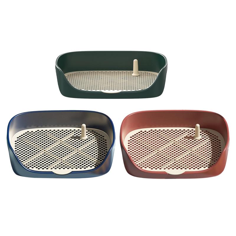 ペット犬トイレ子犬トレーニングトイレトレイポータブル猫トレーニングパッドホルダー保護壁トイレボッ..