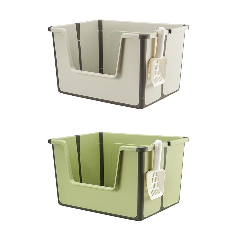 猫トイレペット猫トイレサンドボックス特大ポータブル折りたたみ猫トイレ猫砂箱小型および大型猫用