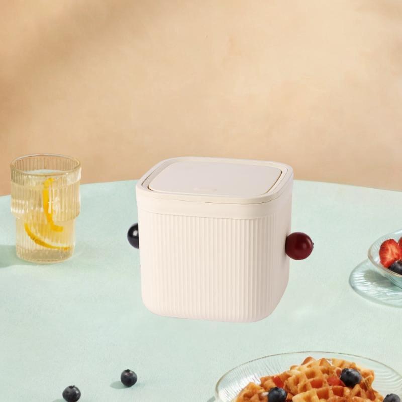 カウンタートップゴミ箱 ゴミ箱 蓋付き お手入れ簡単 多機能 滑り止めゴミ箱 家庭用 寮 リビングルーム用