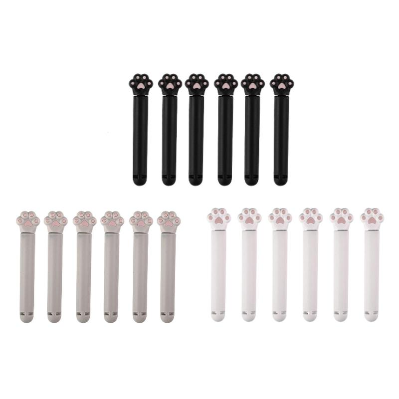 6ピース/個シーリングクリップフードバッグクランプフードバッグクリップ用家庭用冷蔵庫スナック用