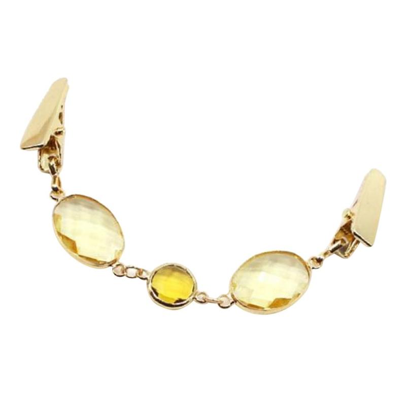 1xヴィンテージレディースカーディガンセータークリップブラウスシャツの襟クリップシャンパン