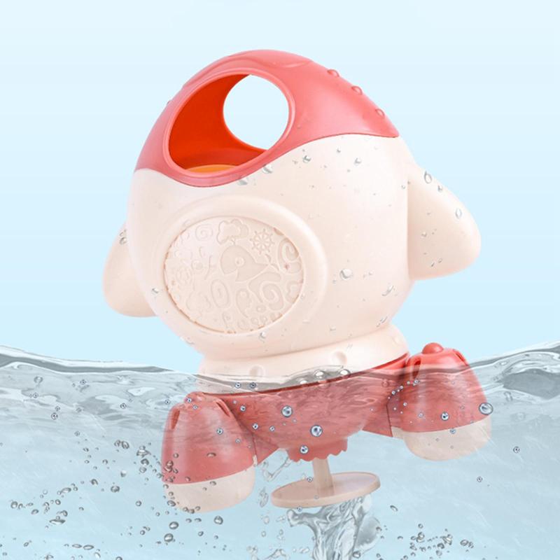 子供の噴水ロケットバスシャワー赤ちゃんおもちゃスプレー水幼児バスおもちゃ赤