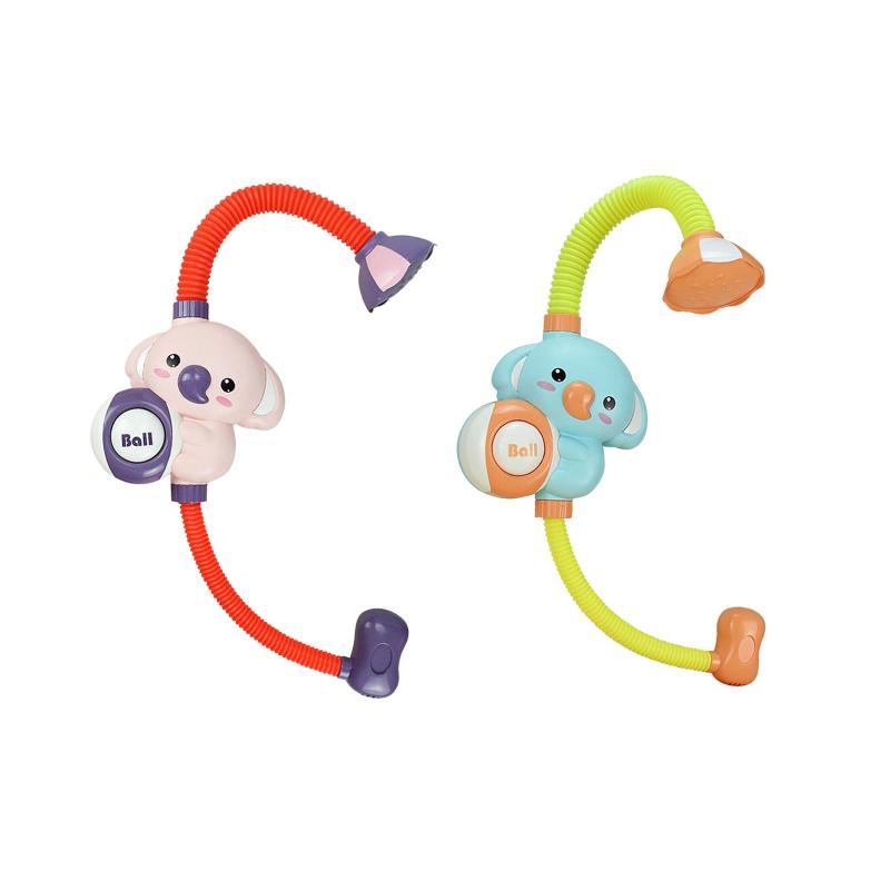 ベビーバスシャワーヘッドおもちゃ 動物バスタブおもちゃ フレキシブルホース 楽しい象のシャワー お風..