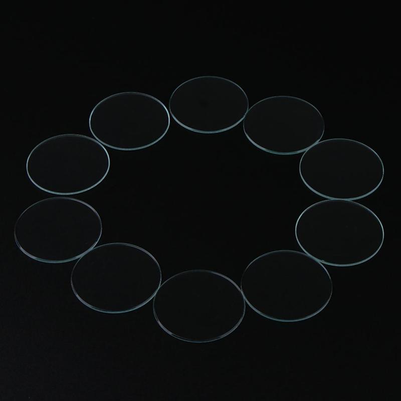 10 個のフラット ミネラル/懐中時計ガラス交換 33.5-40 Mm
