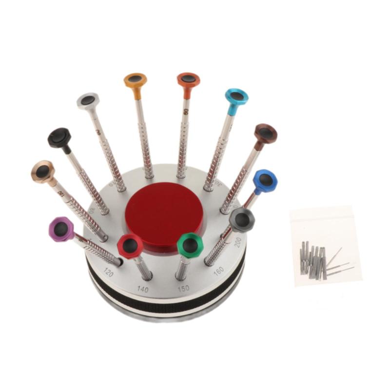 時計用ドライバーセット 時計職人用ドライバー 金属製多目的修理ツールキット 360°回転可能 商 眼鏡