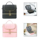 2層のマニキュア収納バッグオーガナイザーMulit Travel Makeup Bag Nail Art Tools Business Trip Hotelのキ...
