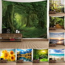 壁掛け タペストリー 自然絵画 防水 アンチ 軽量 寝室 リビングルーム テレビ 背景(3)