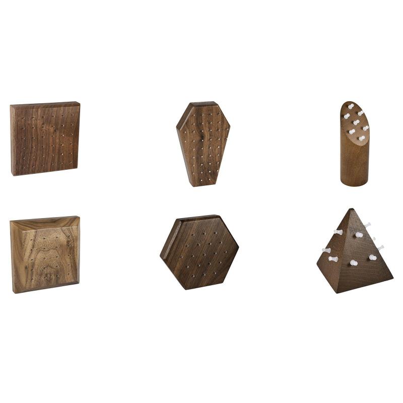 木製ピアスジュエリーホルダーピアスアクセサリーストレージラックパーソナル使用のための宝石オーガナ..