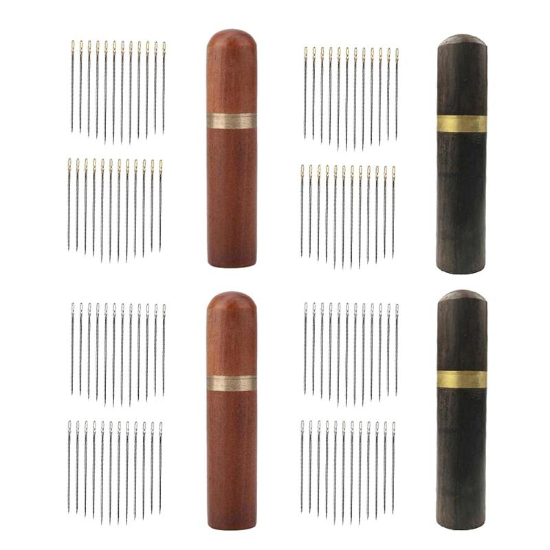 木製針ケースとを格納するための24個の自己スング針手作り縫製刺繍針アクセサリー