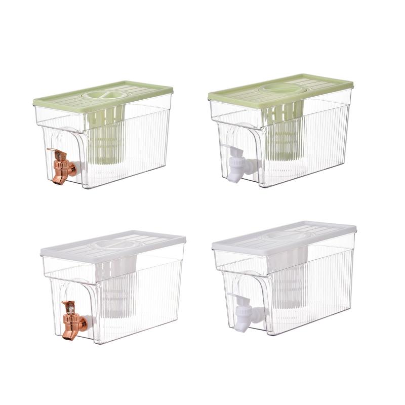 冷蔵庫用冷水ケトル 蛇口付き アイスドリンクディスペンサー 4L 容器 ポータブル冷水ピッチャー パーティー用 家庭用