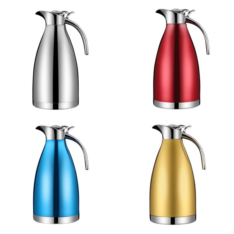 ステンレススチール製コーヒーカラフェ 温水ディスペンサー 再利用可能 大容量 保温コーヒーカラフェ お茶 水 冷蔵庫 バーベキュー用