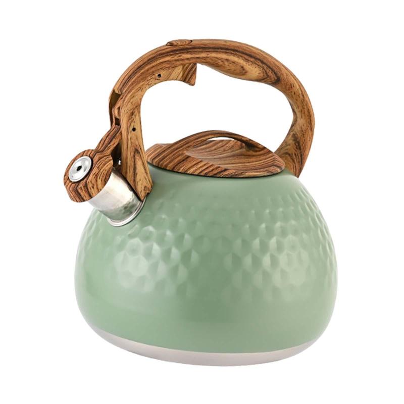 笛吹きケトル 人間工学設計 ハンドル付き ティーコーヒーポット 自宅 キャンプ 寮用