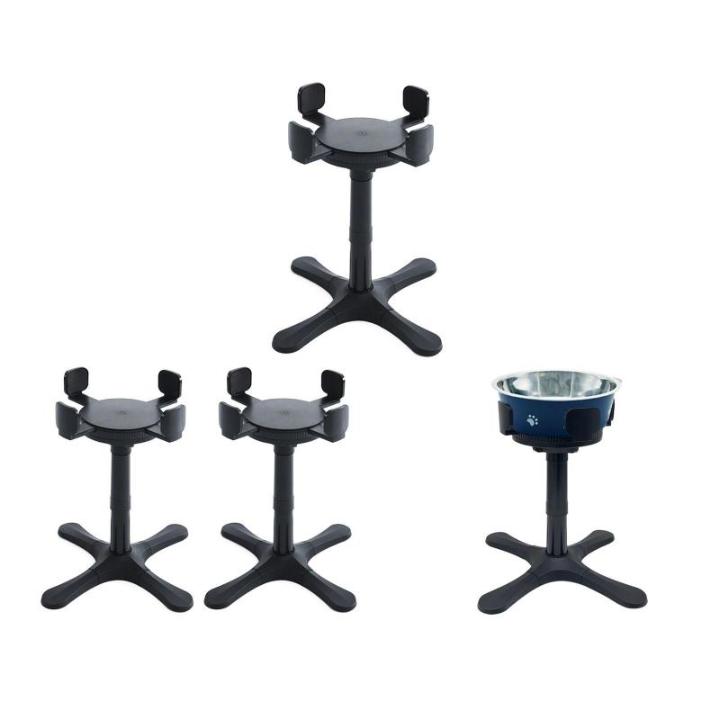 高さのある犬用ボウルスタンド.高さと幅を調節可能.大型.中型.小型犬用.安定したペット用品.犬用フィーダーボウルホルダー.
