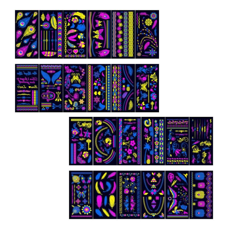 パーティーにぴったりの暗闇で光るタトゥー12選.ブラックライトを使ったイベント用のボディアート