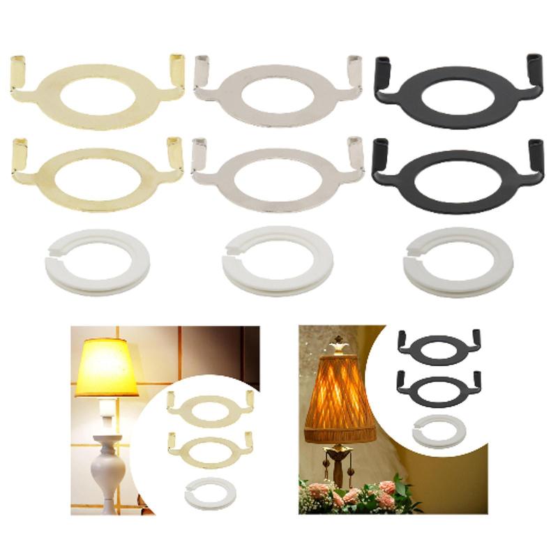 2ピースE27ランプハープサドルベースランプシェードホルダー修理パーツ1PC E14ランプシェード削減リン..