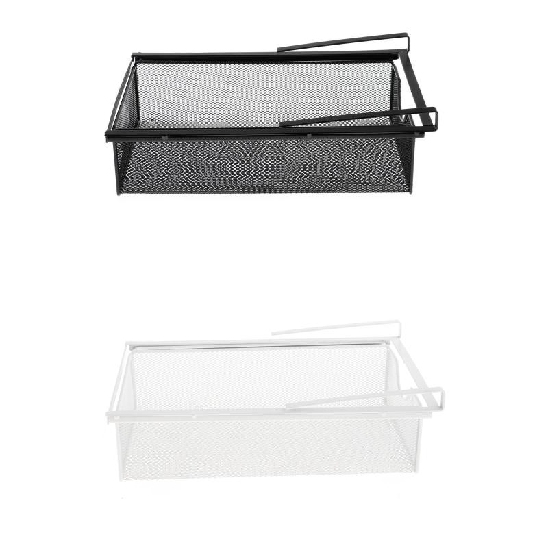 キャビネットの下吊り引き出しメッシュクローゼット吊りバスケット靴下の下着貯蔵頑丈な引き出しスライドストレージラック用ワードローブ用
