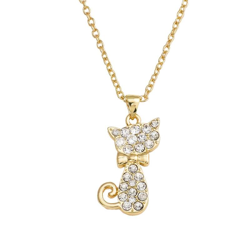 ラブリーガールズチェーン猫ペンダントルCrルジュエリー