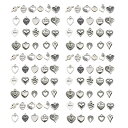 100 個バレンタインデーハートチャームハートラブペンダントクラフト用品ヴィンテージチャーム結婚式バレンタインデーパーティー妻