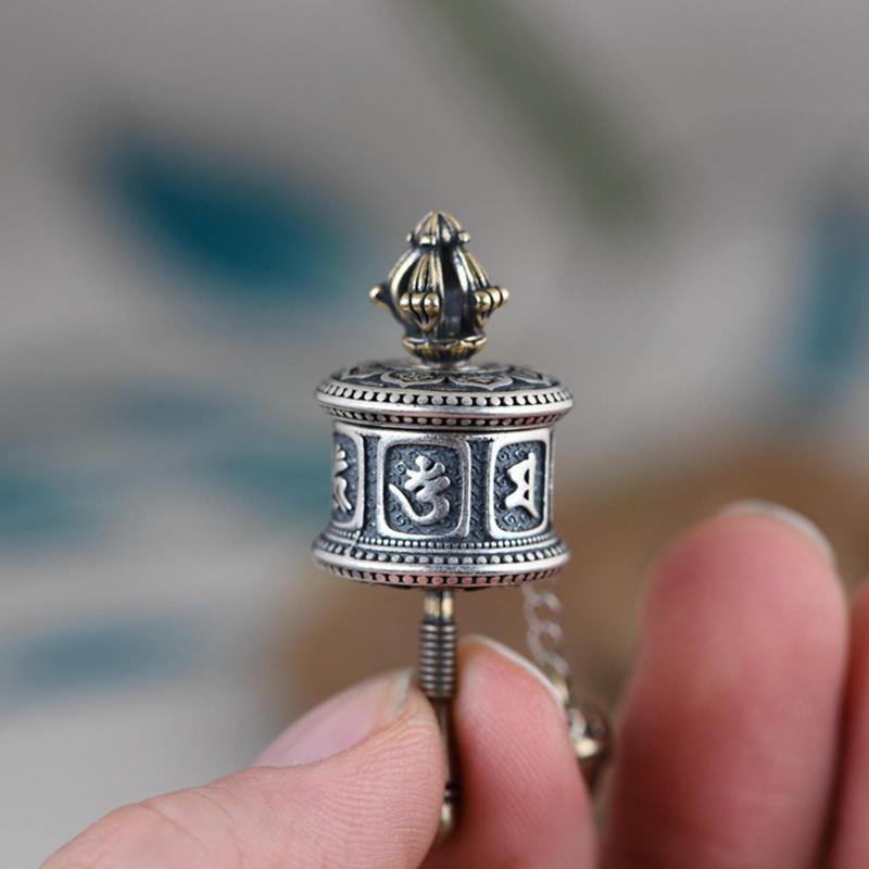 マニ車 チャーム ペンダント 6 文字 真実 バレンタイン レディース レディース