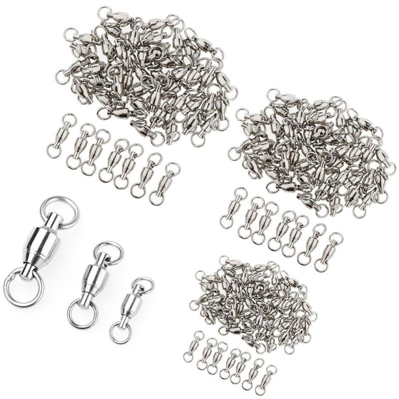 釣りスイベル ソリッドリング 回転リング 50個 全3サイズ