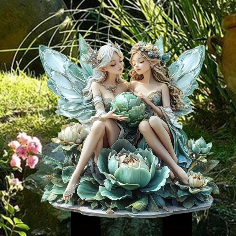 妖精ガーデンステークパティオの屋外バルコニーのための装飾