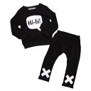 2点 ベビーガールズ服 長袖Tシャツ パンツ 衣装セット 90