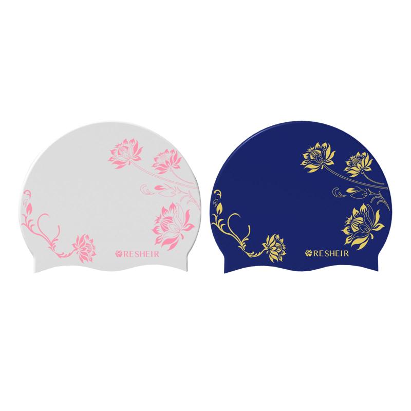 シリコン製水泳キャップ 水泳キャップ 大人用 女性と男性に快適 プリント水泳帽 水泳帽 ウォータースポーツ サーフィン用