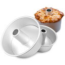 ピース/個エンジェルフードケーキパンニウムシフォンケーキ3個セットベーキング耐熱皿.取り外し可能な底付き