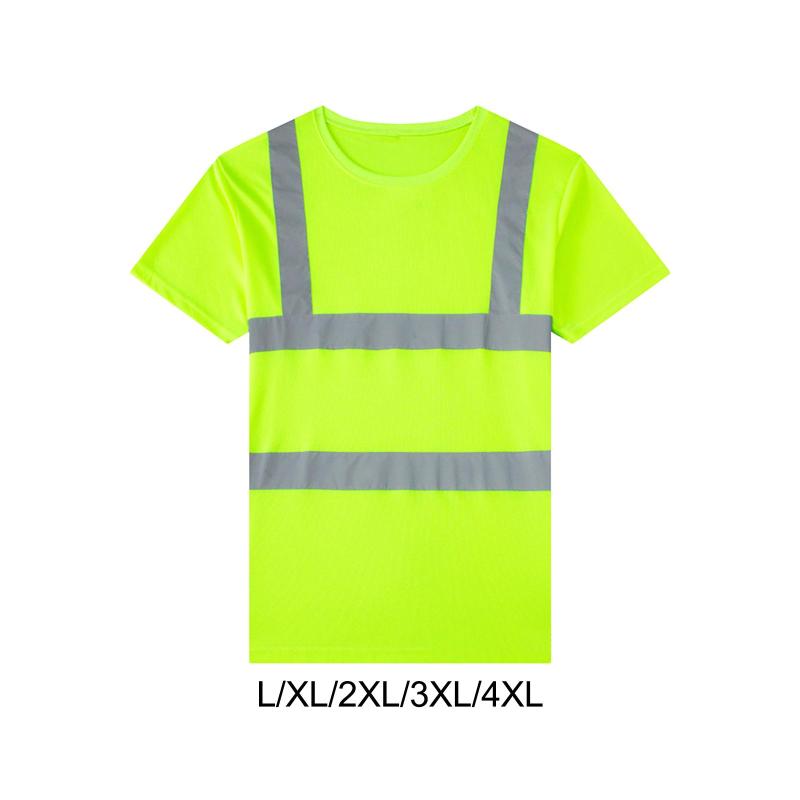 反射ワークシャツ.高視認性半袖.倉庫.消防士.建設鉄道用多目的安全Tシャツ大人用