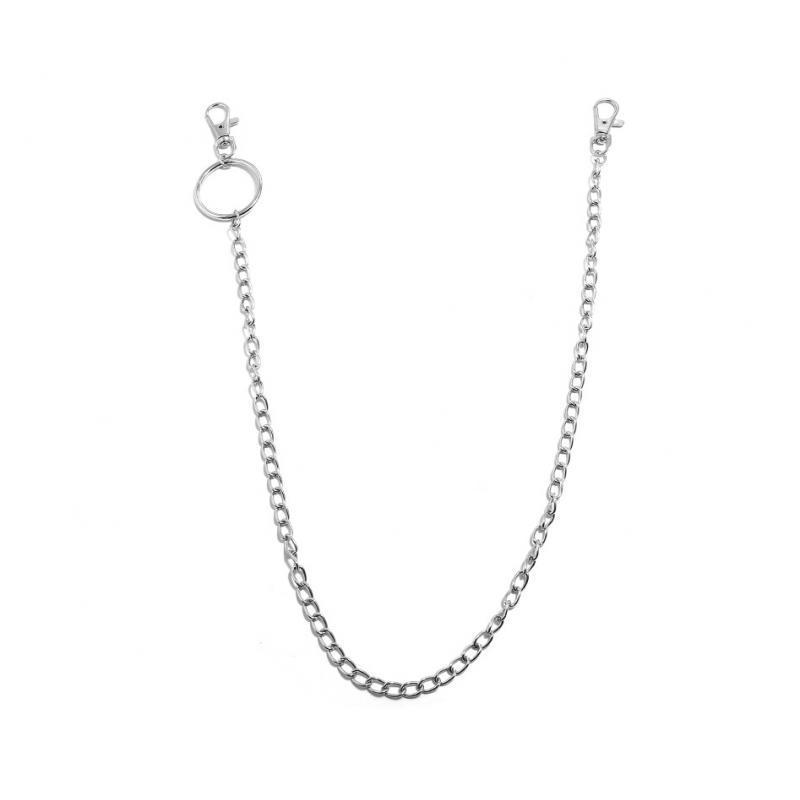 ユニセックスメタル財布チェーンジーンズロッカー二重層ネックレス