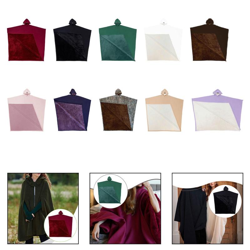ゆったりとしたフード付きケープコート.耐久.ファッション.着やすいフード付きポンチョ