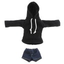 人形用パーカーとショートパンツ / 人形用ドレスアップ衣装 6 点
